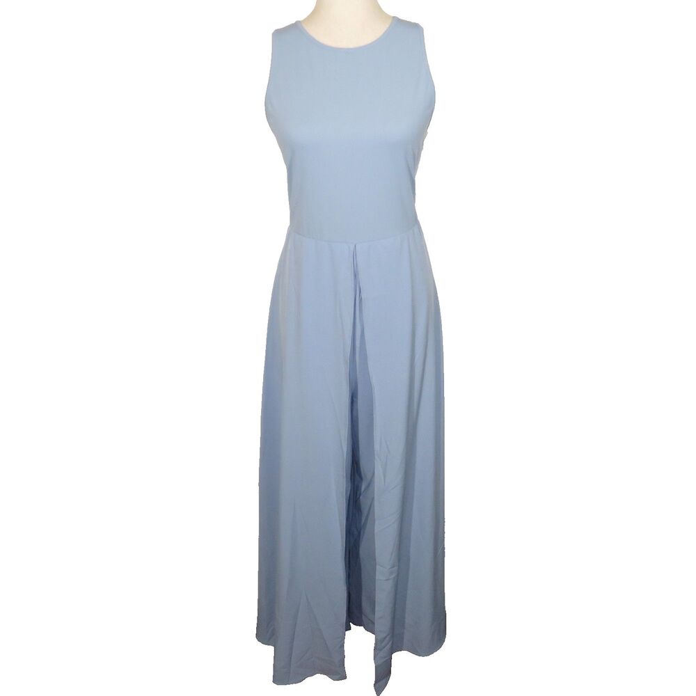 Halara Blue Breezeful Flowy Dressy Jumpsuit With Pockets Size Large - Picture 4 of 9